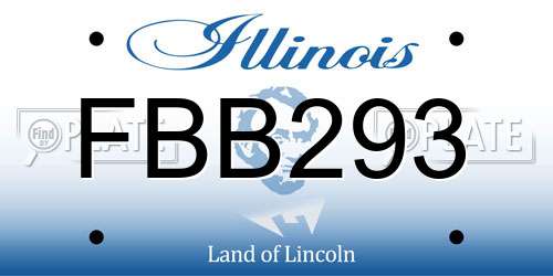FBB293 Illinois License Plate