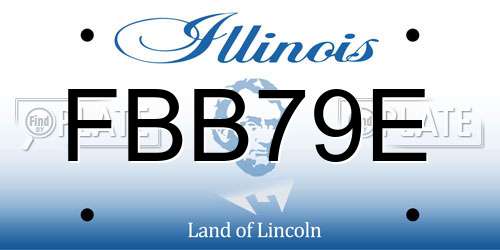 FBB79E Illinois License Plate