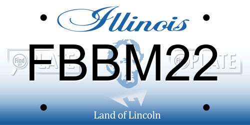 FBBM22 Illinois License Plate