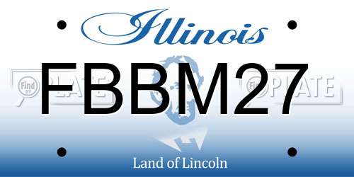 FBBM27 Illinois License Plate