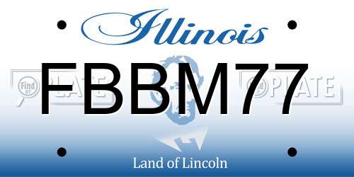 FBBM77 Illinois License Plate