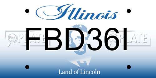 FBD36I Illinois License Plate