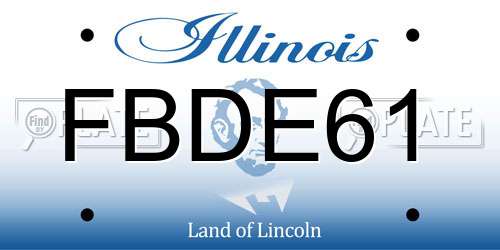 FBDE61 Illinois License Plate
