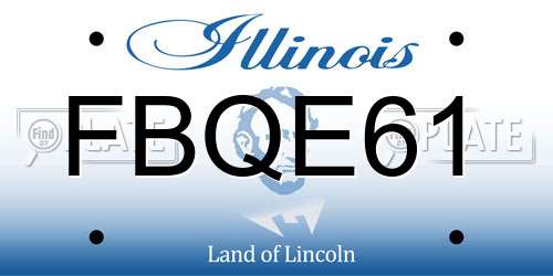 FBQE61 Illinois License Plate