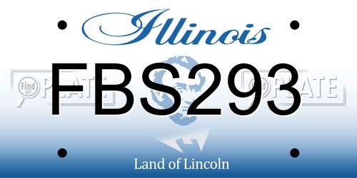FBS293 Illinois License Plate