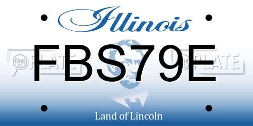 FBS79E Illinois License Plate