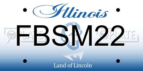 FBSM22 Illinois License Plate