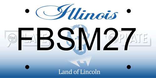FBSM27 Illinois License Plate