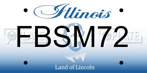 FBSM72 Illinois License Plate