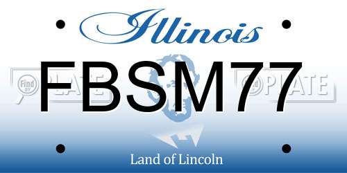 FBSM77 Illinois License Plate