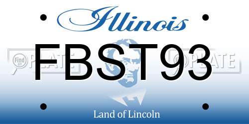 FBST93 Illinois License Plate