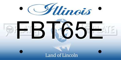 FBT65E Illinois License Plate