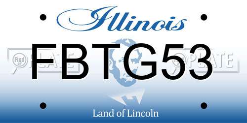 FBTG53 Illinois License Plate