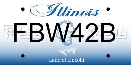 FBW42B Illinois License Plate