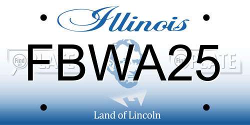 FBWA25 Illinois License Plate
