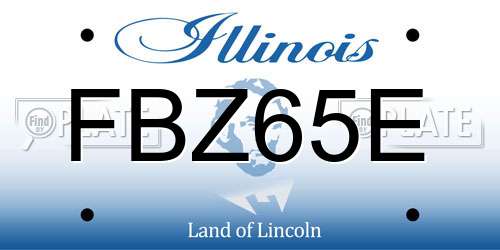 FBZ65E Illinois License Plate