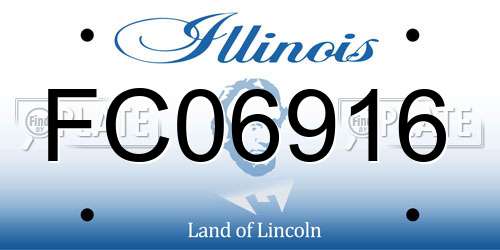 FC06916 Illinois License Plate