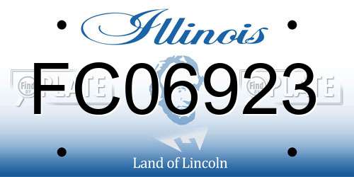 FC06923 Illinois License Plate