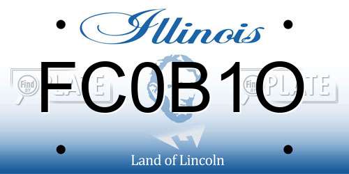 FC0B1O Illinois License Plate