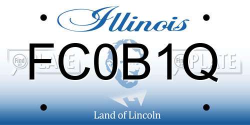 FC0B1Q Illinois License Plate
