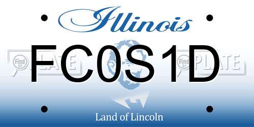 FC0S1D Illinois License Plate