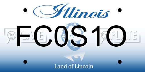 FC0S1O Illinois License Plate