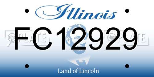 FC12929 Illinois License Plate