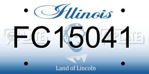FC15041 Illinois License Plate
