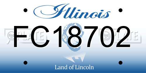 FC18702 Illinois License Plate