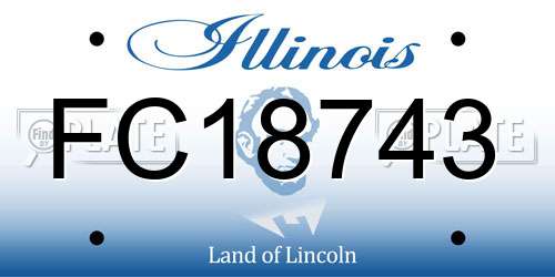FC18743 Illinois License Plate
