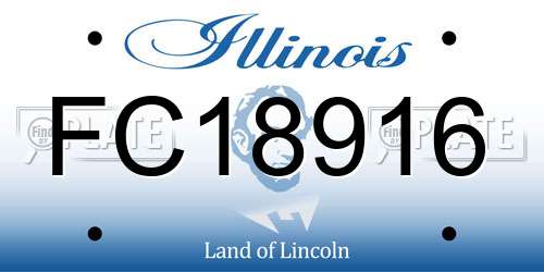 FC18916 Illinois License Plate