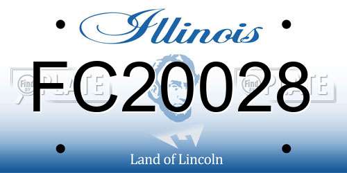FC20028 Illinois License Plate