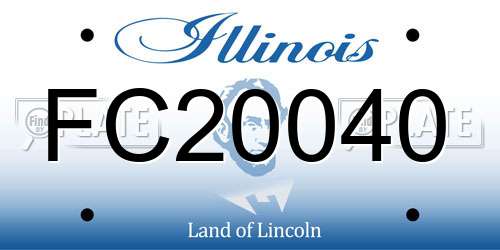FC20040 Illinois License Plate