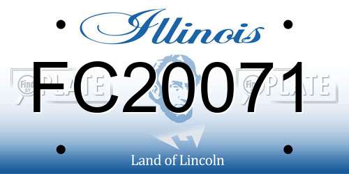 FC20071 Illinois License Plate