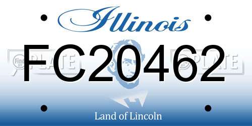 FC20462 Illinois License Plate