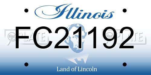 FC21192 Illinois License Plate