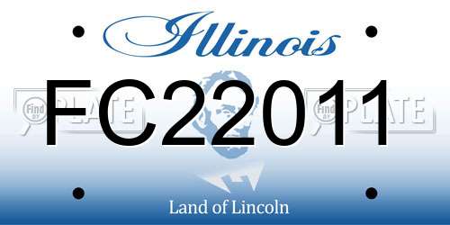 FC22011 Illinois License Plate