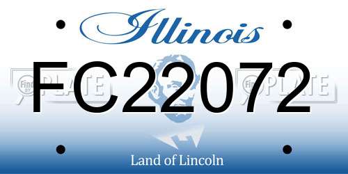 FC22072 Illinois License Plate