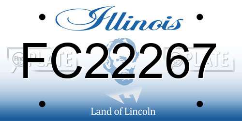 FC22267 Illinois License Plate