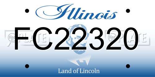 FC22320 Illinois License Plate