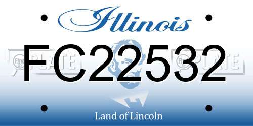 FC22532 Illinois License Plate