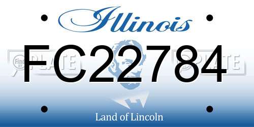 FC22784 Illinois License Plate
