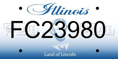 FC23980 Illinois License Plate