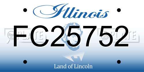 FC25752 Illinois License Plate