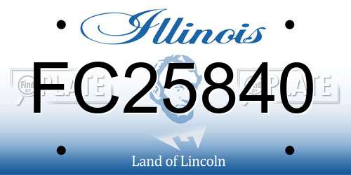 FC25840 Illinois License Plate