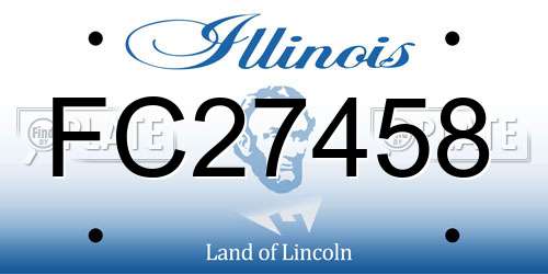 FC27458 Illinois License Plate