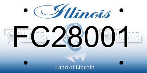 FC28001 Illinois License Plate