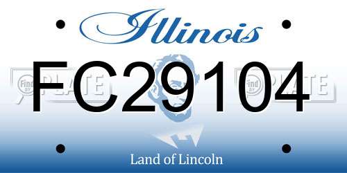 FC29104 Illinois License Plate