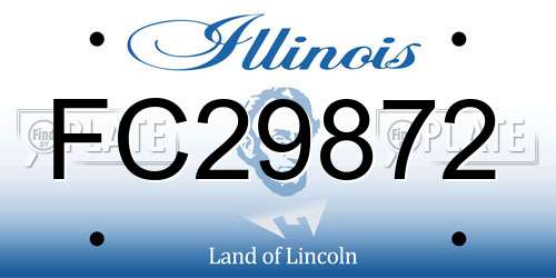 FC29872 Illinois License Plate