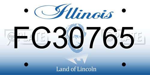 FC30765 Illinois License Plate